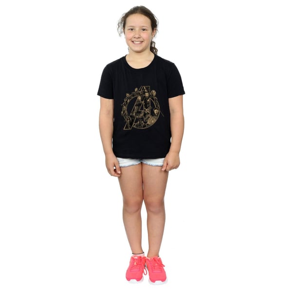 Marvel Girls Avengers Infinity War Marvel Logo Cotton T-Shirt