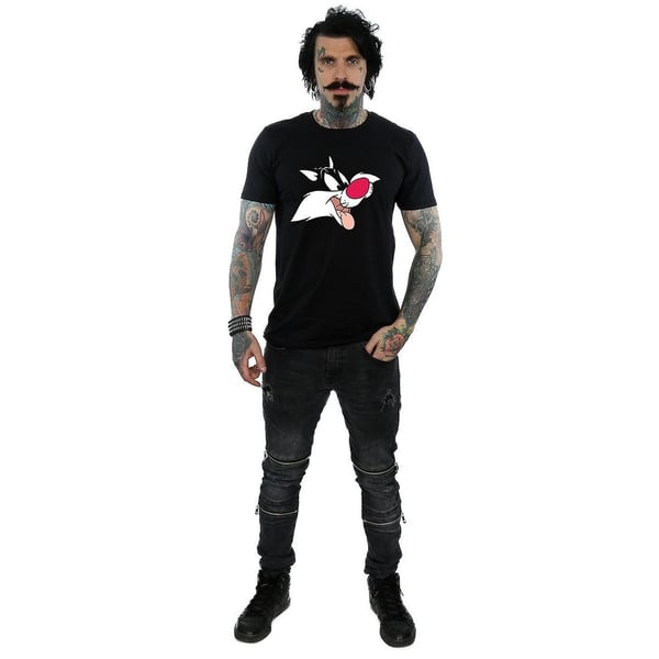 Looney Tunes Miesten Sylvester Puuvilla T-paita