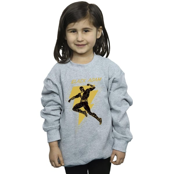 DC Comics Girls Black Adam Golden Bolt Chest Sweatshirt