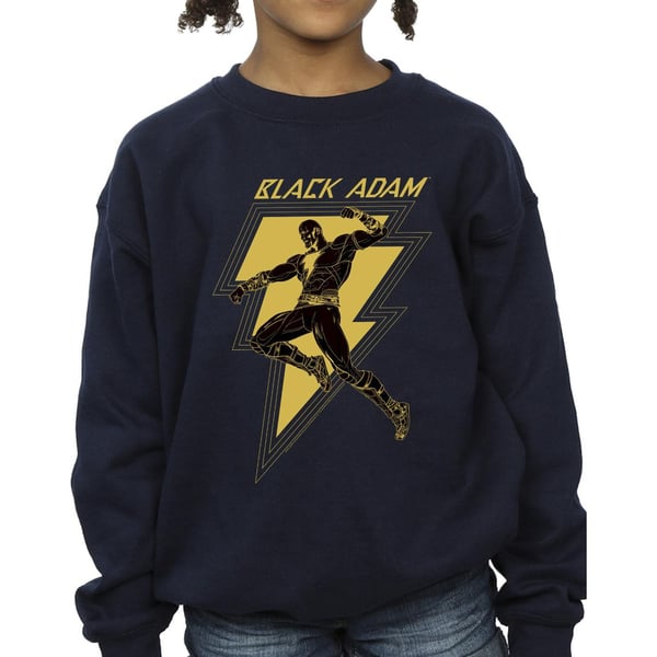 DC Comics Girls Black Adam Golden Bolt Chest Sweatshirt