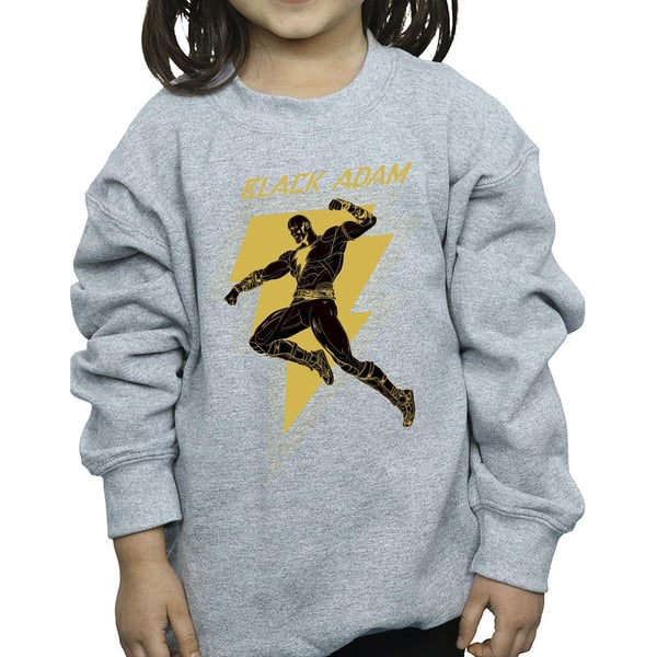 DC Comics Girls Black Adam Golden Bolt Chest Sweatshirt
