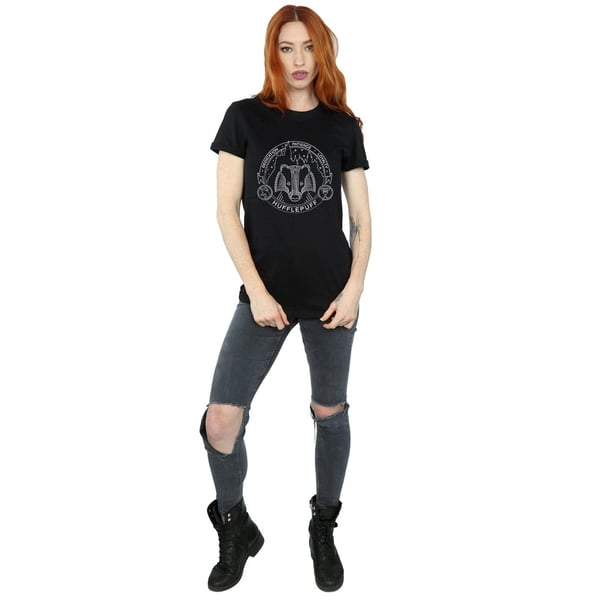 Harry Potter Womens/Ladies Hufflepuff Cotton Boyfriend T-Shirt