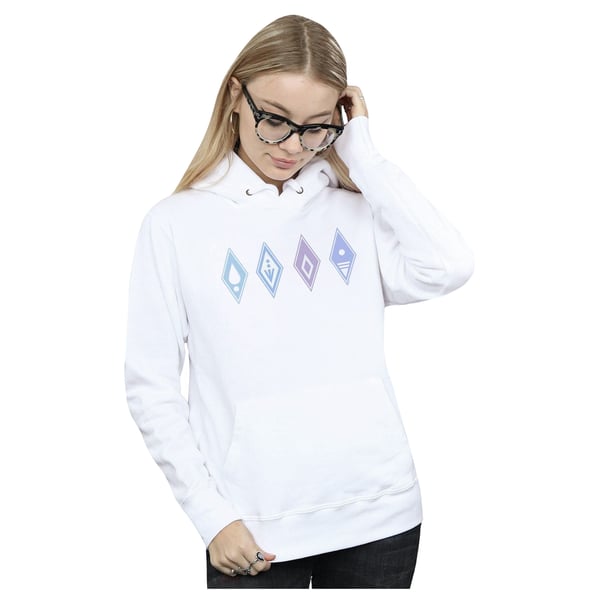 Disney Womens/Ladies Frozen 2 Elements Symbols Hoodie