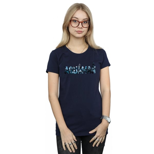 DC Comics Womens/Ladies Aquaman Text Logo Cotton T-Shirt