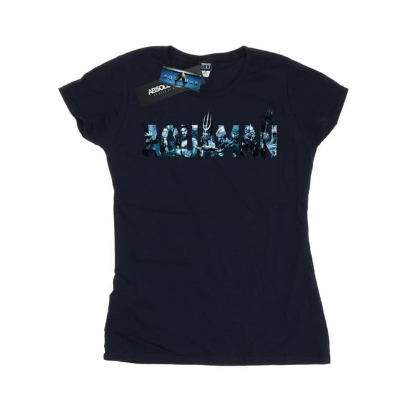 DC Comics Dam/Kvinnor Aquaman Text Logotyp T-shirt i Bomull