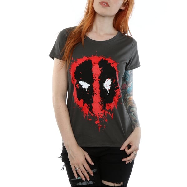 Deadpool Womens/Ladies Splat Face Cotton T-Shirt