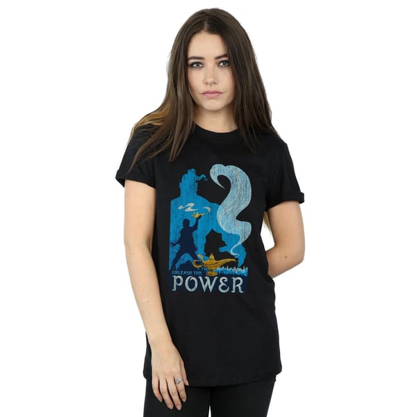Disney Womens/Ladies Aladdin Movie Unleash The Power Cotton Boyfriend T-Shirt