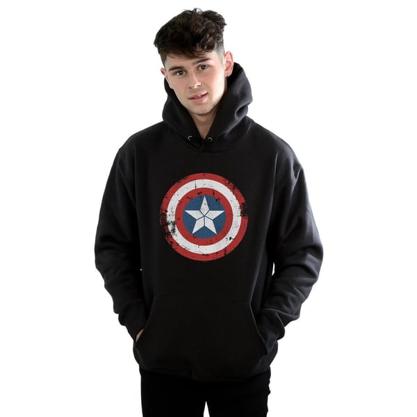Marvel Mens Captain America Civil War Distressed Shield Hoodie