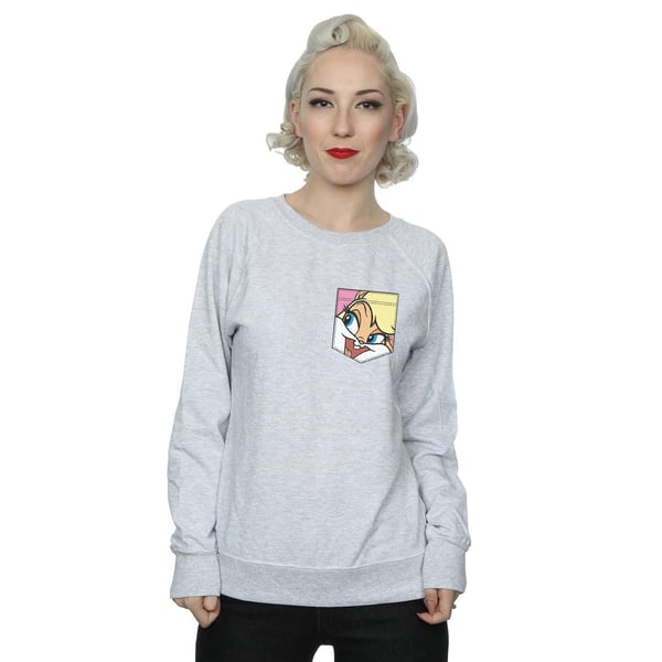 Looney Tunes Womens/Ladies Lola Bunny Face Faux Pocket Sweatshirt