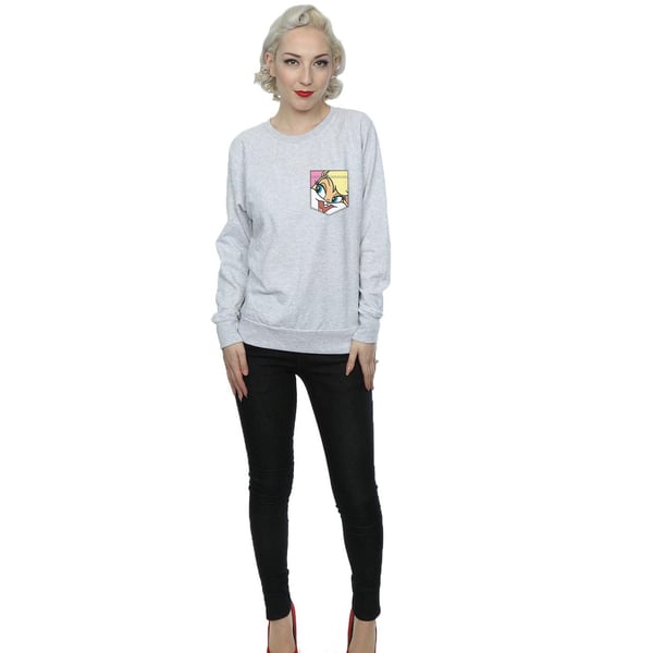 Looney Tunes Womens/Ladies Lola Bunny Face Faux Pocket Sweatshirt