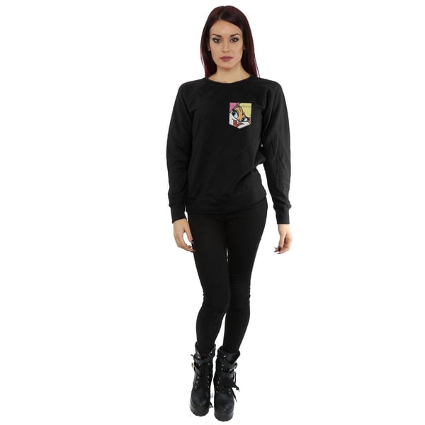 Looney Tunes Womens/Ladies Lola Bunny Face Faux Pocket Sweatshirt