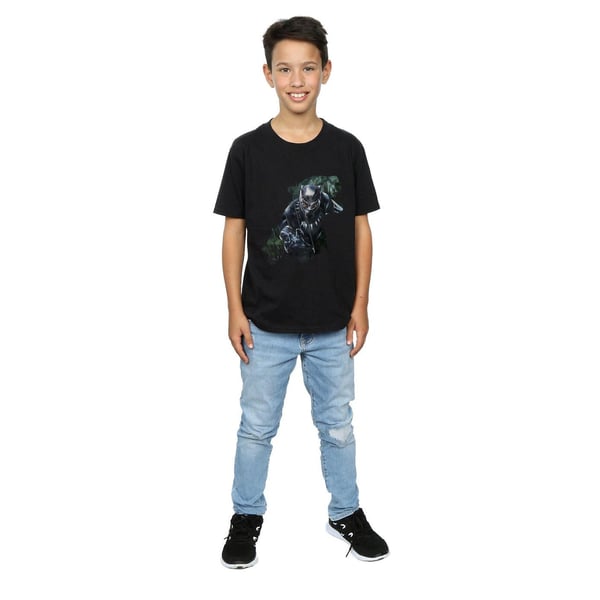 Black Panther Boys Wild Silhouette Cotton T-Shirt