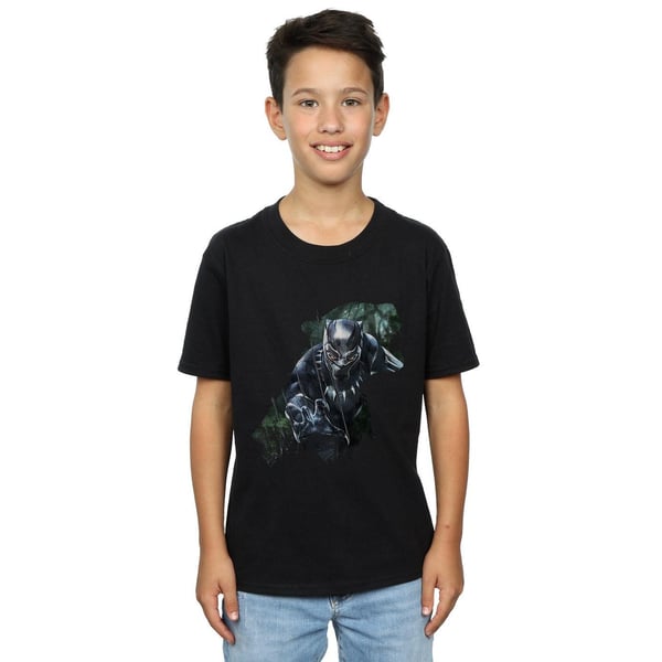 Black Panther Boys Wild Silhouette Cotton T-Shirt
