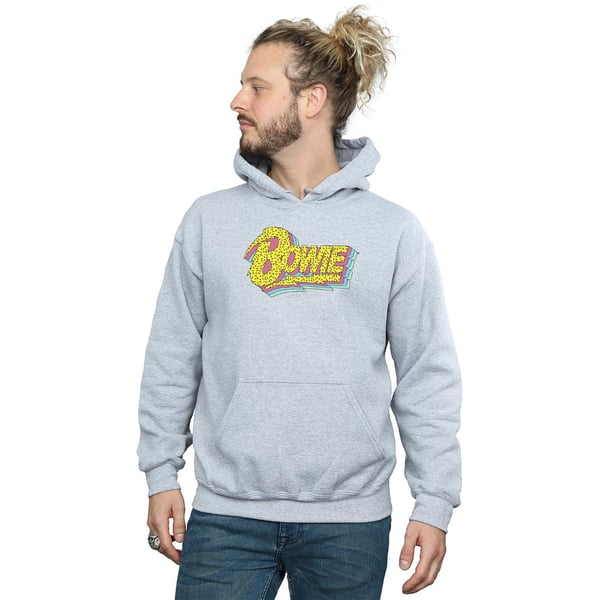 David Bowie Mens Moonlight 90s Logo Hoodie