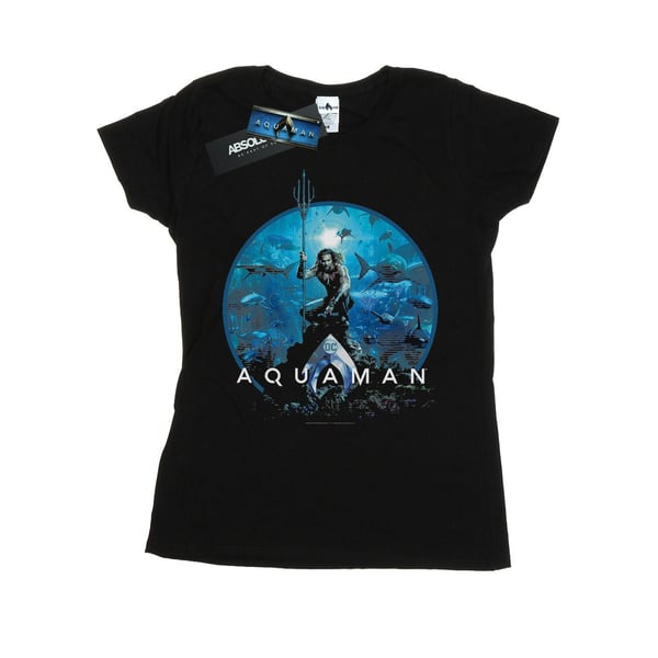 DC Comics Womens/Ladies Aquaman Circle Poster Cotton T-Shirt