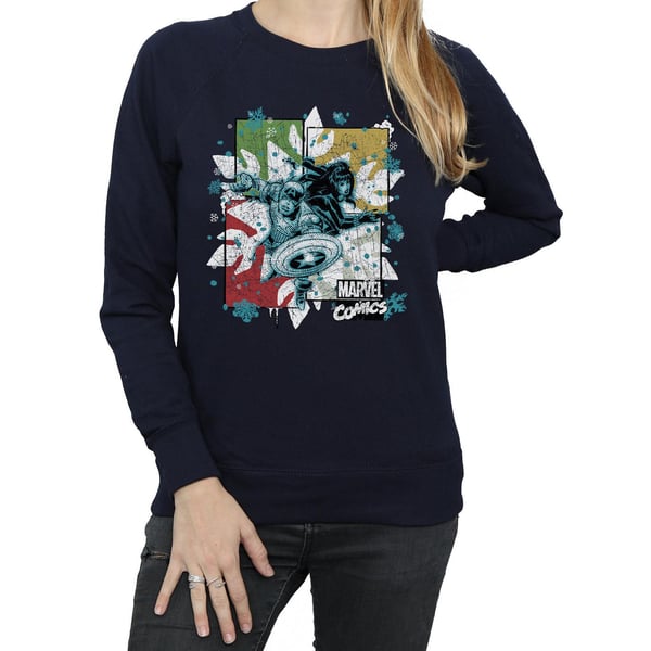 Marvel Womens/Ladies Christmas Black Widow Sweatshirt