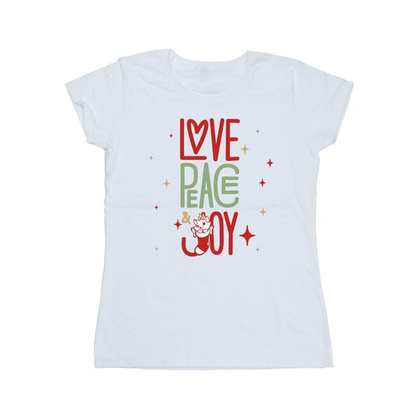 Disney Womens/Ladies The Aristocats Marie Love Peace Joy Cotton T-Shirt
