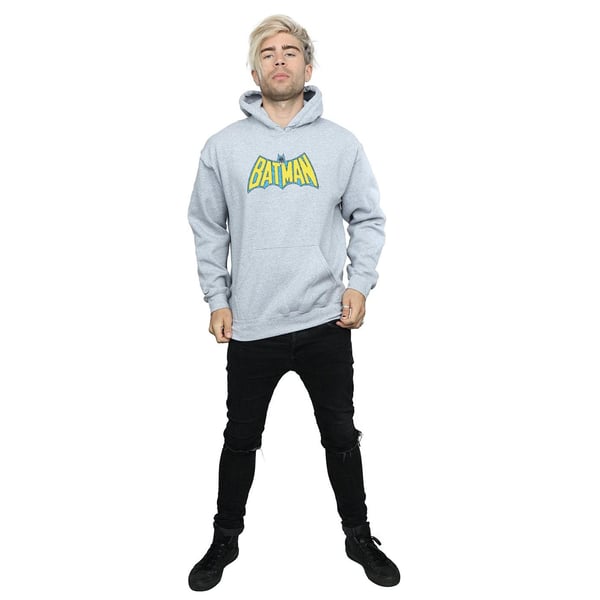 DC Comics Mens Batman Crackle Logo Hoodie