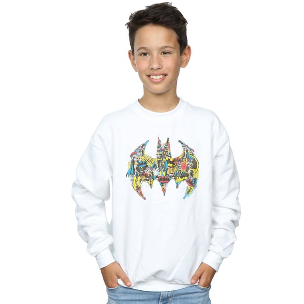 DC Comics Boys Batman Batgirl Logo Collage Sweatshirt