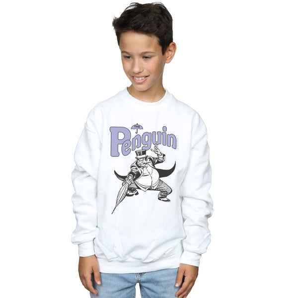 DC Comics Boys Penguin Mono Action Pose Sweatshirt