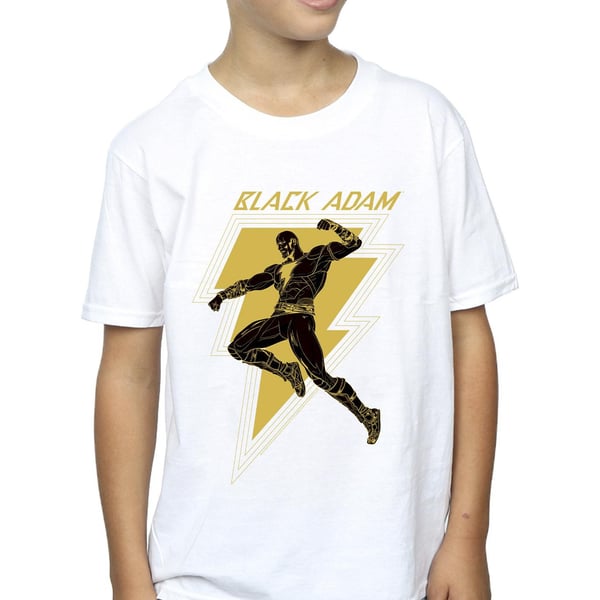 DC Comics Boys Black Adam Golden Bolt Chest T-Shirt