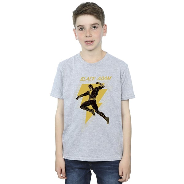 DC Comics Boys Black Adam Golden Bolt Chest T-Shirt