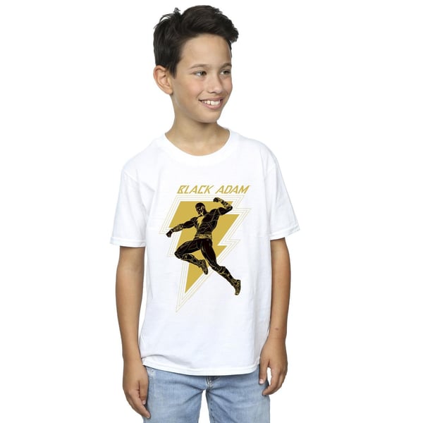 DC Comics Boys Black Adam Golden Bolt Chest T-Shirt