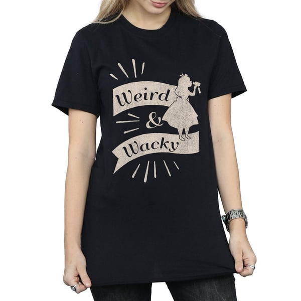 Disney Womens/Ladies Alice In Wonderland Weird And Wacky Cotton Boyfriend T-Shirt