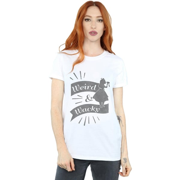 Disney Womens/Ladies Alice In Wonderland Weird And Wacky Cotton Boyfriend T-Shirt