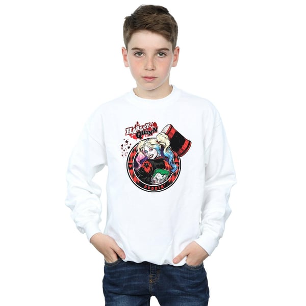 DC Comics Boys Harley Quinn Joker Patch Sweatshirt