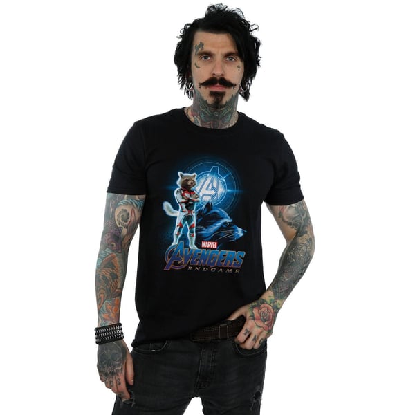 Marvel Mens Avengers Endgame Rocket Team Suit T-paita