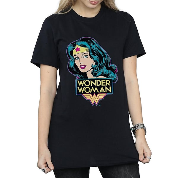 Wonder Woman T-shirt för damer/kvinnor i bomull med huvudmotiv