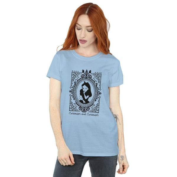 Disney Womens/Ladies Alice In Wonderland Frame Cotton Boyfriend T-Shirt