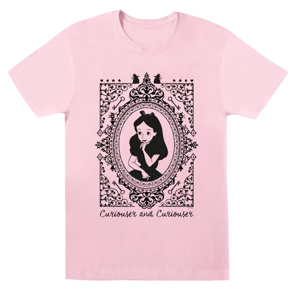 Disney Womens/Ladies Alice In Wonderland Frame Cotton Boyfriend T-Shirt