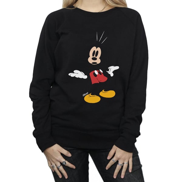 Disney Womens/Ladies Mickey Mouse Surprised Sweatshirt