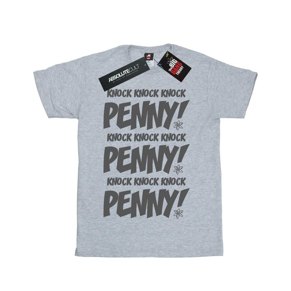 The Big Bang Theory Girls Sheldon Knock Knock Penny T-shirt i bomull
