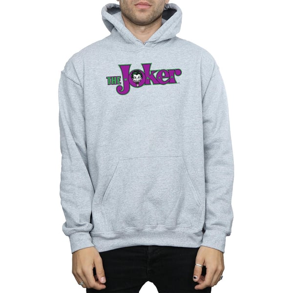 DC Comics Mens The Joker Text Logo Hoodie