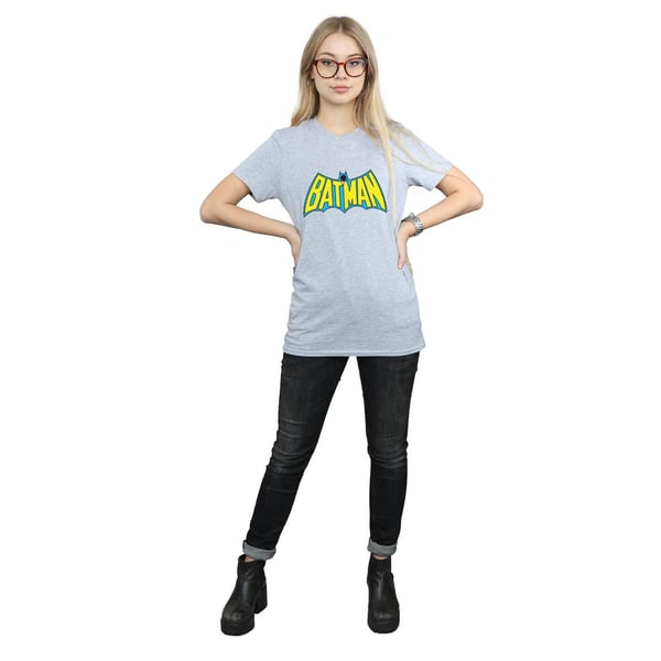 Batman Womens/Ladies Retro Logo Cotton Boyfriend T-Shirt