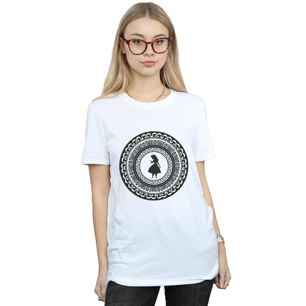 Disney Womens/Ladies Alice In Wonderland Circle Cotton Boyfriend T-Shirt