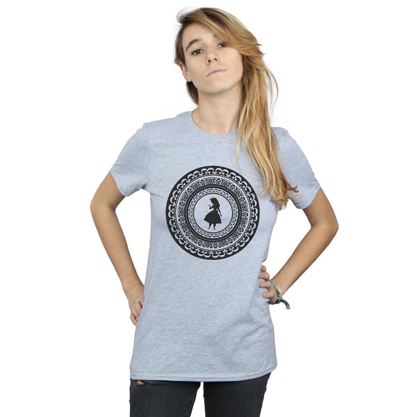 Disney Womens/Ladies Alice In Wonderland Circle Cotton Boyfriend T-Shirt