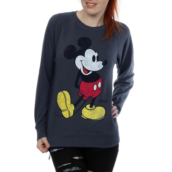 Disney Womens/Ladies Mickey Mouse Classic Kick Sweatshirt