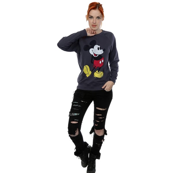Disney Womens/Ladies Mickey Mouse Classic Kick Sweatshirt
