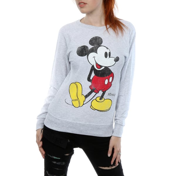 Disney Womens/Ladies Mickey Mouse Classic Kick Sweatshirt