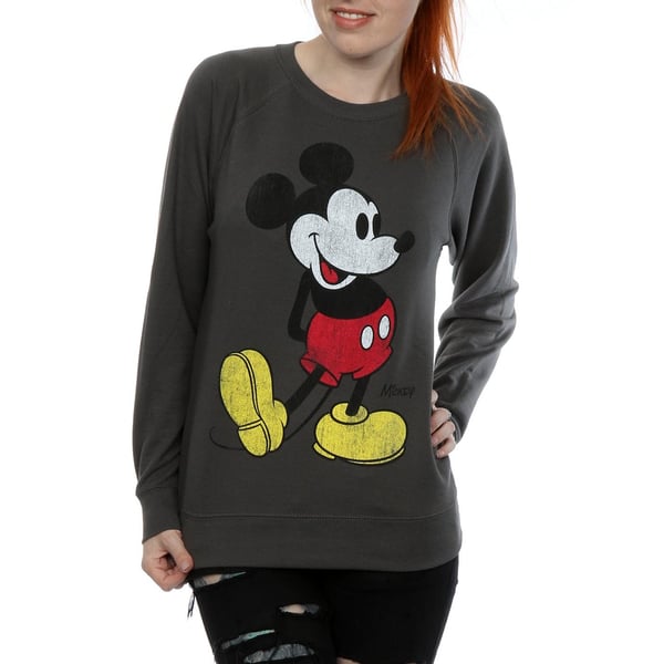 Disney Womens/Ladies Mickey Mouse Classic Kick Sweatshirt