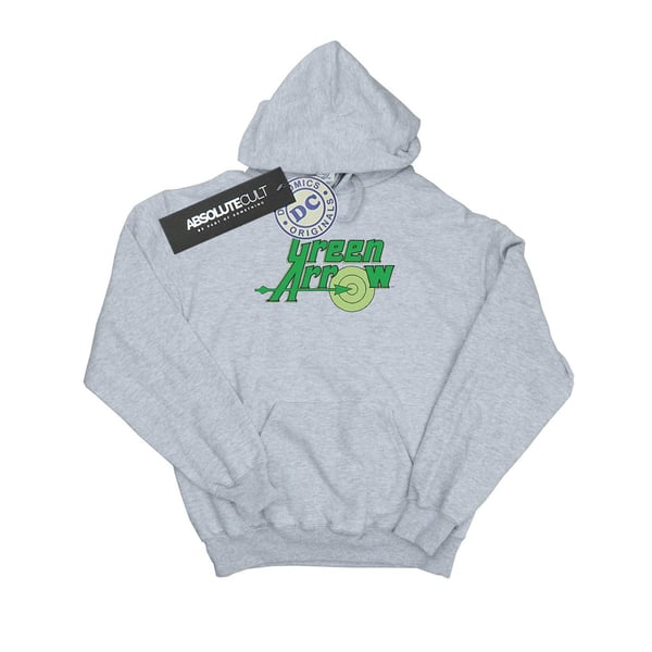 DC Comics Mens Green Arrow Text Logo Hoodie