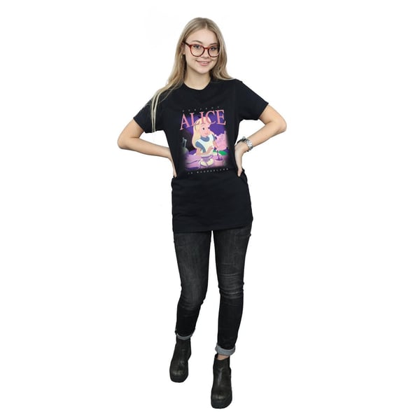 Disney Womens/Ladies Alice in Wonderland Montage Cotton Boyfriend T-Shirt