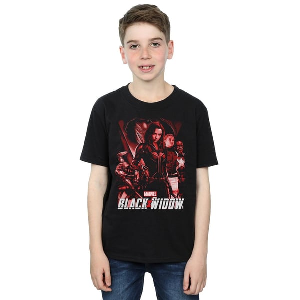 Marvel Boys Black Widow Movie Red Group T-Shirt