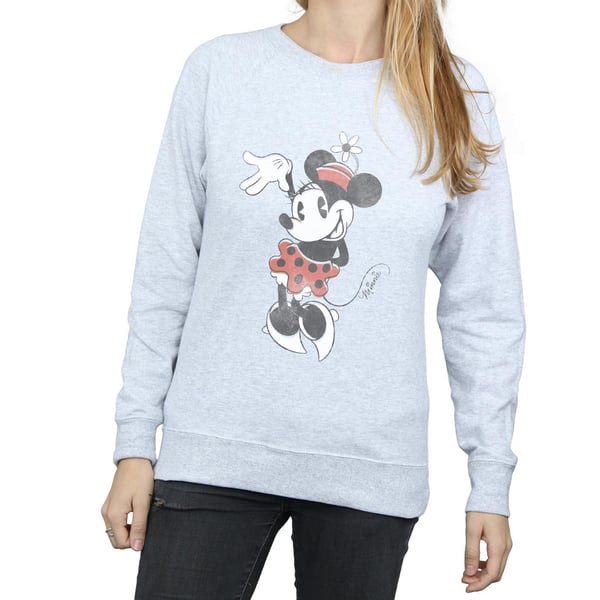 Disney Womens/Ladies Minnie Mouse Waving Sweatshirt