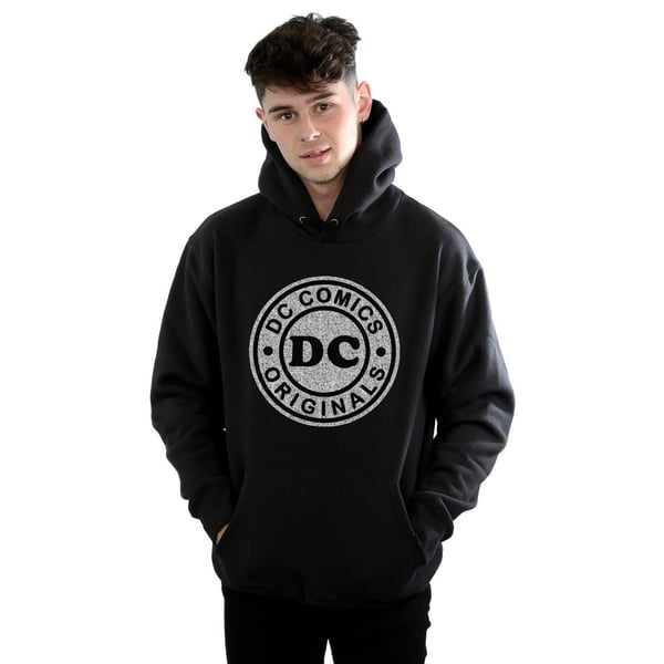 DC Comics Mens DC Originals Crackle Logo Hoodie