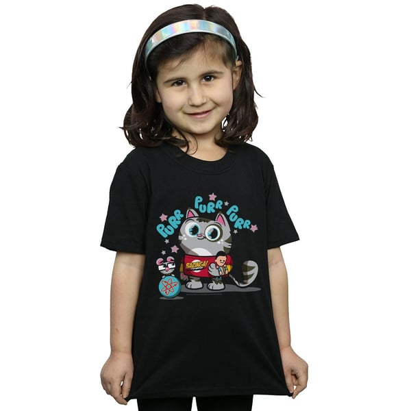 The Big Bang Theory Girls Bazinga Kitty Cotton T-Shirt